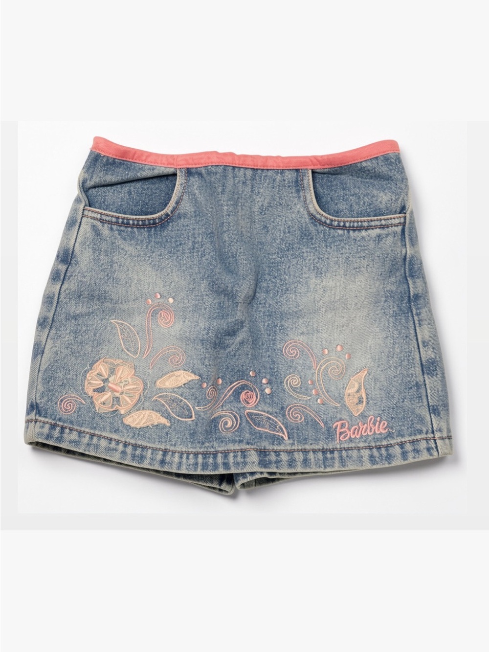 Vintage Barbie Denim Skort Size 5 w/ Flower Detail